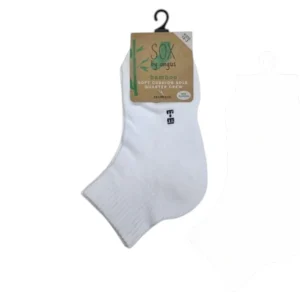 Non-fluffing Bamboo Cushion Foot 1/4 Crew Sport Socks - Seamless