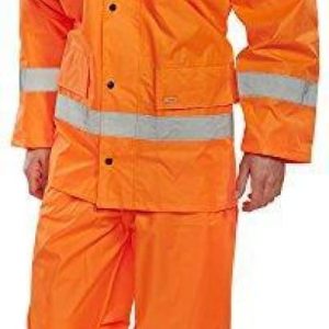 Lightweight Hi Vis Waterproof Suit (Jacket & Trousers) Beeswift- Ts8